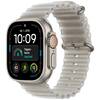 GPS + Cellular, 49 mm, Titan Natur, Ocean Armband Halbtransparentes Grau