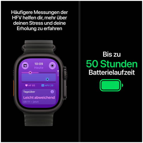 GPS + Cellular, 49 mm, Titan Natur, Ocean Armband Halbtransparentes Grau
