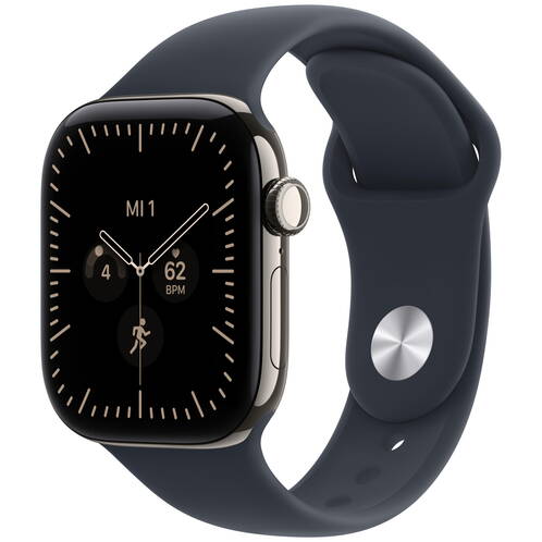 GPS + Cellular, 42 mm, Titane naturel, Bracelet sport S/M Titane naturel