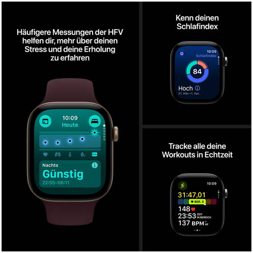 GPS + Cellular, 42 mm, Titane naturel, Bracelet sport S/M Titane naturel