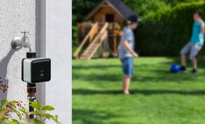 Thread gesteuerte Smart Home Bewässerung Eve Aqua im Einsatz