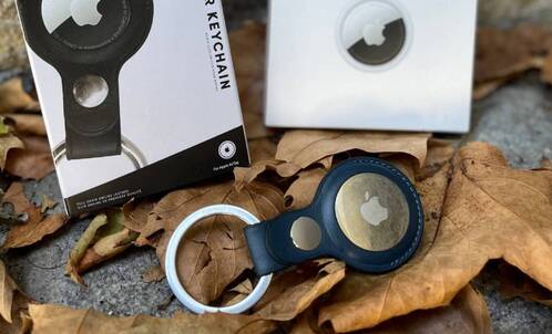 Schlüsselfinder Apple AirTag mit praktischer Hülle.