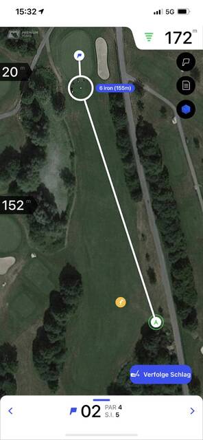 Besser golfen mit iPhone und der Hole19 App Verwenden der Hole19 App, um die Golfschläge zu messen und zu verbessern