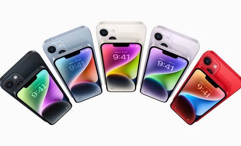 Die iPhone 14 Modelle sind in verschiedenen Farben erhältlich.