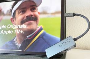 Auch mit iPad lässt sich der HDMI Adapter von LINQ verwenden.