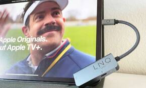 Auch mit iPad lässt sich der HDMI Adapter von LINQ verwenden.