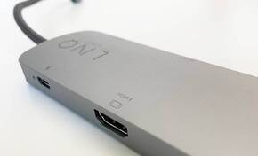 Der Multiport Hub für MacBook verfügt über einen HDMI-Zugang.