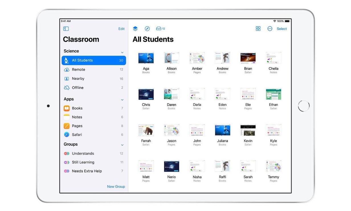 Apple gibt den Lehrpersonen mit Classroom eine praktische App für das Unterrichtsmanagement an die Hand.