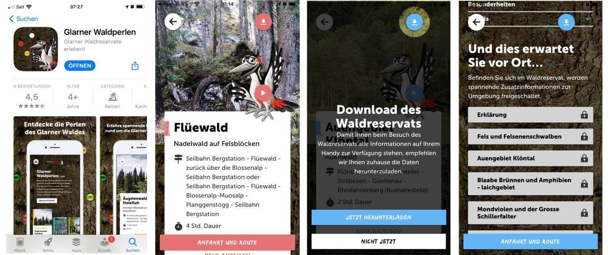 Wandern im Kanton Glarus mit Kindern und Specht Toggi.