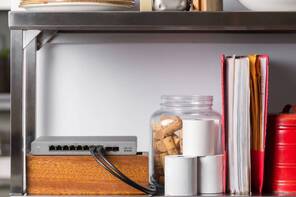 Der Switch von Meraki GO hat acht Anschlüsse. Switch von Meraki GO