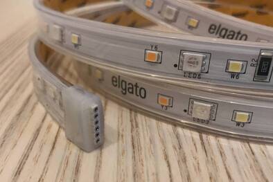 LED Lichter für Smart Home gibt es bei DQ Solutions Die Light Strips von Eve lassen sich durch Steckverbindungen beliebig verlängern.