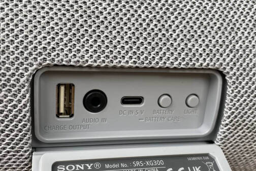 Anschlüsse des Sony Speakers SRS-XG300