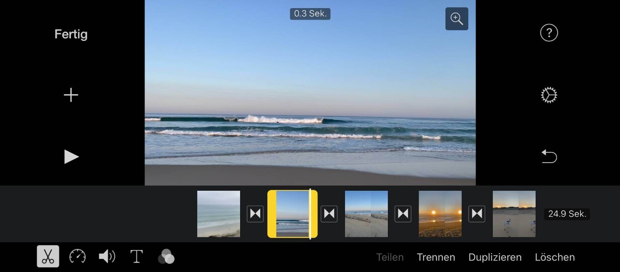 iMovie ist eine praktische App zum Filme schneiden