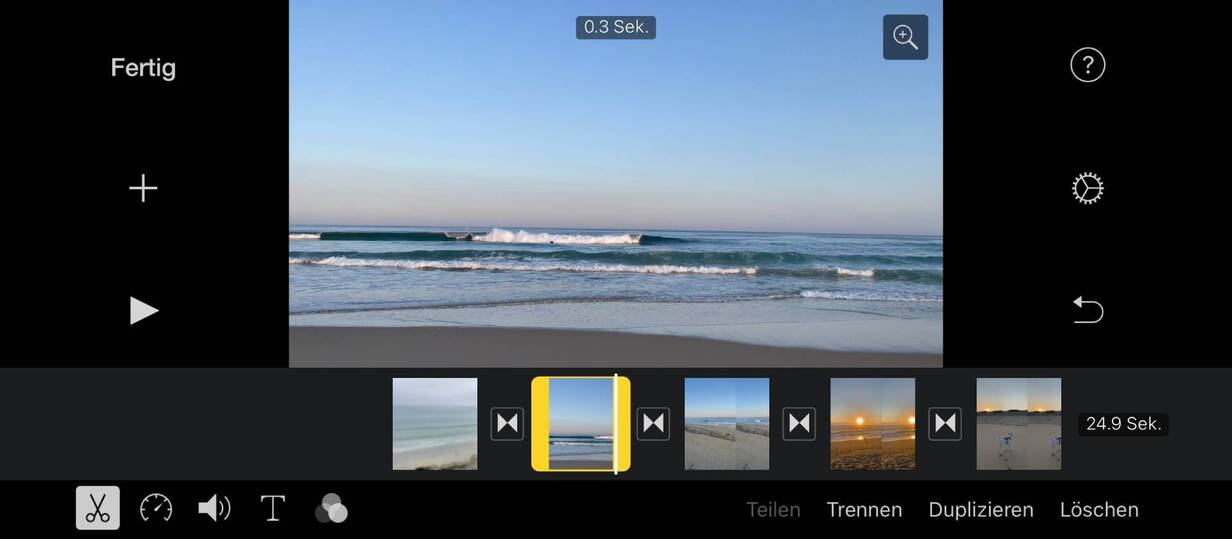 Die App iMovie ist leicht zu verstehen. iMovie ist eine praktische App zum Filme schneiden
