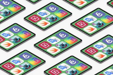 KI-Tools für die Schule iPad mit sechs Icons von KI-Tools für die Schule