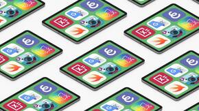 iPad mit sechs Icons von KI-Tools für die Schule