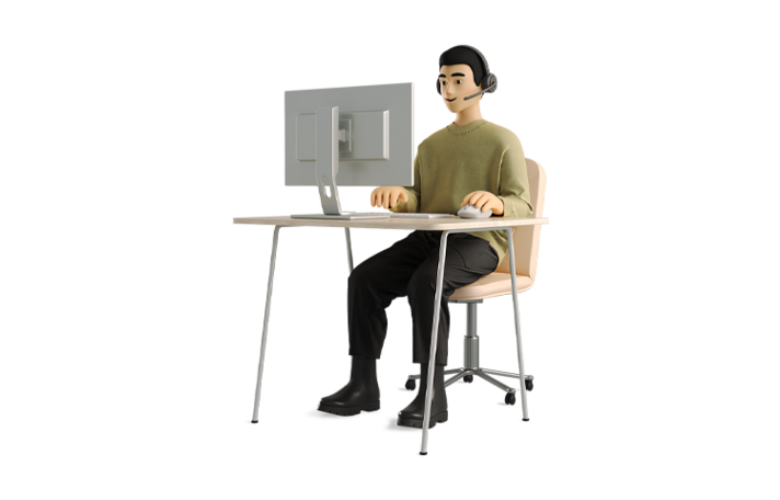 business-3d-guy-working-on-a-computer-and-talking-online