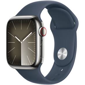 Apple-Watch-Series-9-GPS-Cellular-41-mm-Edelstahl-Silber-Sportarmband-M-L-Stu-01