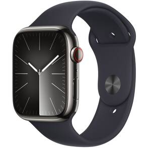Apple-Watch-Series-9-GPS-Cellular-45-mm-Edelstahl-Graphit-Sportarmband-M-L-Mi-01