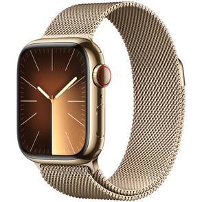 Apple-Watch-Series-9-GPS-Cellular-41-mm-Edelstahl-Gold-Milanaise-Loop-Gold-01