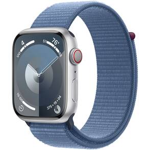 Apple-Watch-Series-9-GPS-Cellular-45-mm-Aluminium-Silber-Sport-Loop-Winterblau-01