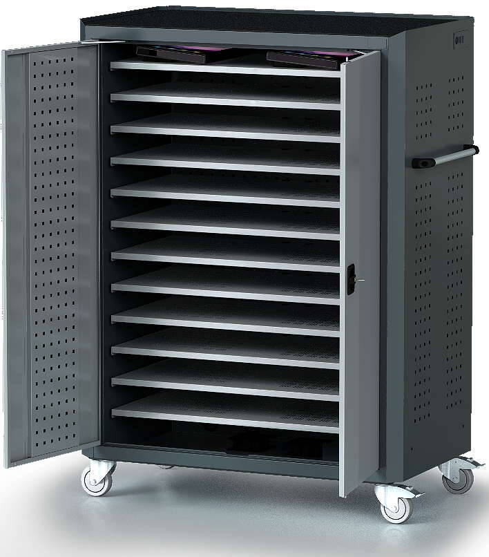 Atesum-Atecart-Rollwagen-fuer-24-MacBook-oder-iPad-feste-Tablare-Schwarz-01. Atesum-Atecart-Rollwagen-fuer-24-MacBook-oder-iPad-feste-Tablare-Schwarz-01.