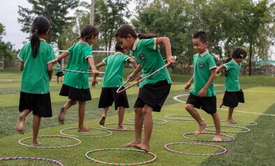Sportunterricht im Hilfswerk Smiling Gecko