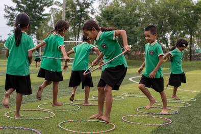 Sportunterricht im Hilfswerk Smiling Gecko