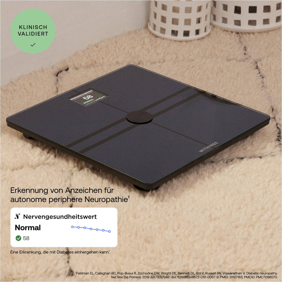 Withings Body comp analysis Body scale; WBS12-WHITE-ALL-INTER | DQ-