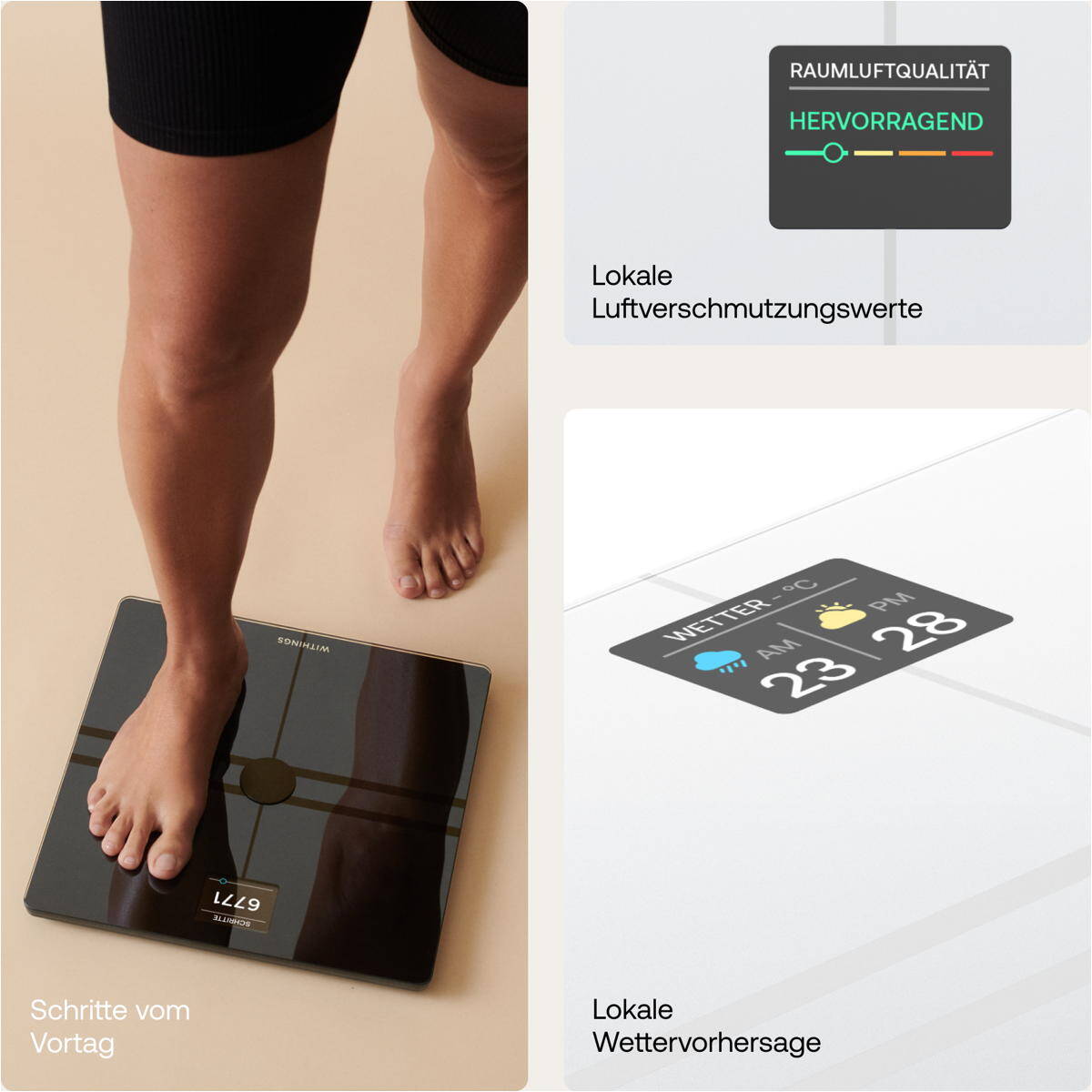 Withings Body comp analysis Body scale; WBS12-WHITE-ALL-INTER | DQ-