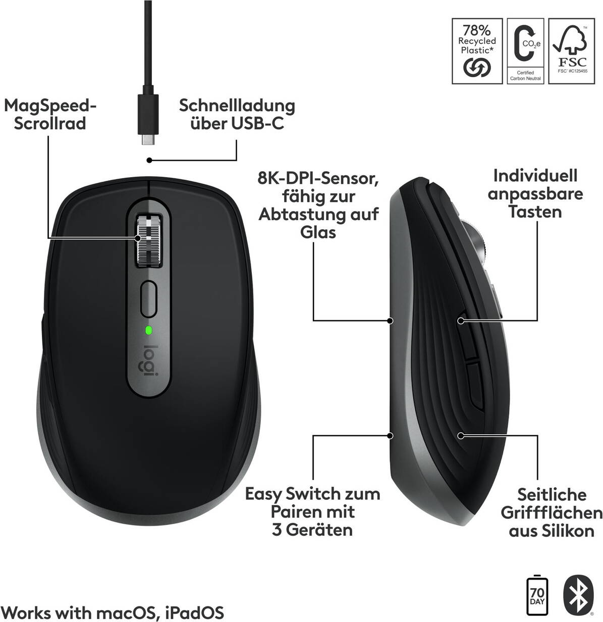 Logitech MX Anywhere 3S for Mac Mouse; 910-006947 | DQ-Solutions