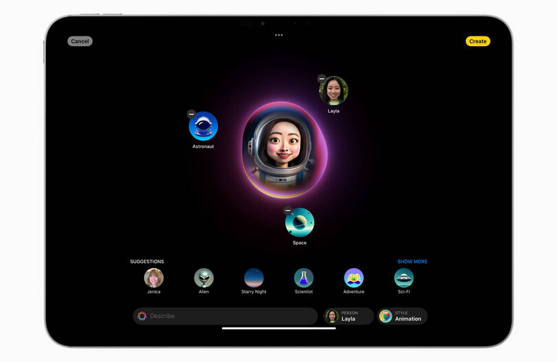 Generiere mit Apple AI eigene Bilder mir Vorlagen 