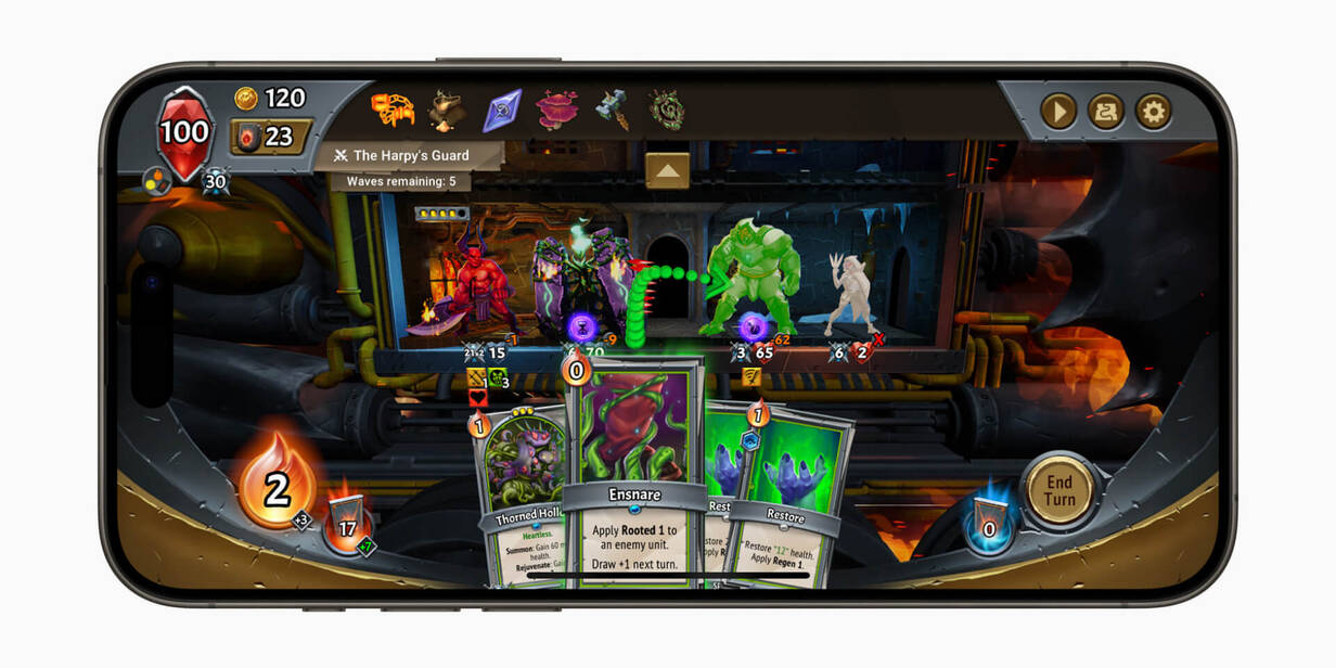 Ein Spiel auf dem iPhone Gaming auf dem iPhone