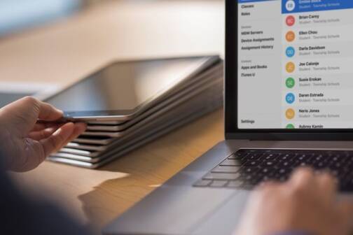 MDM-Einschränkungen werden eingestellt Stapel iPad wird konfiguriert