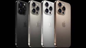 Neue iPhone 16 Pro aufgereiht in allen Farben iPhone 16 Pro Lineup mit allen Farben