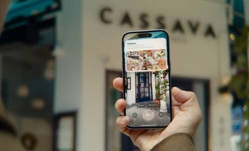 iPhone 16 erkennt dank Visual Intelligence ein Restaurant