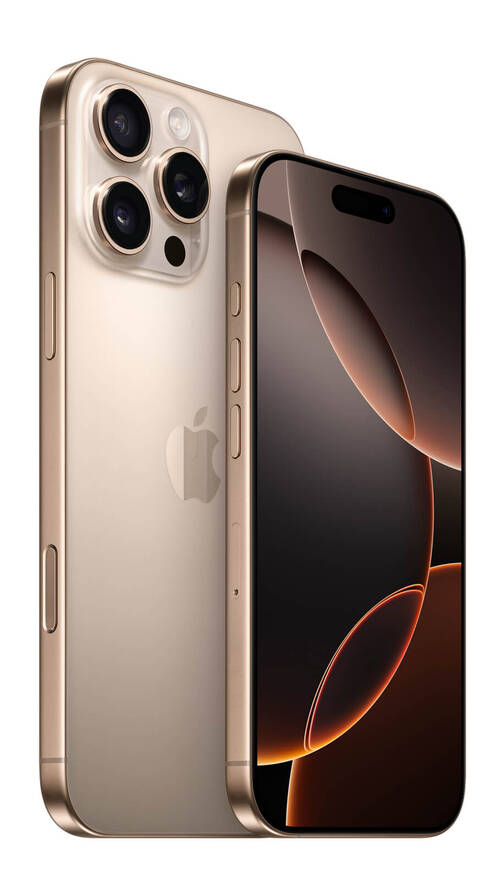 Die neuen iPhone 16 Pro Modelle Apple iPhone 16 Pro und iPhone 16 Pro Max stehend