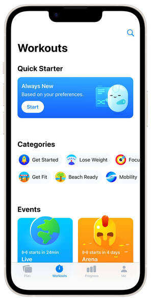 Screenshot vom Quick Starter Programm der App (Bild: DQ Solutions) Seven – 7 Minute Workout App