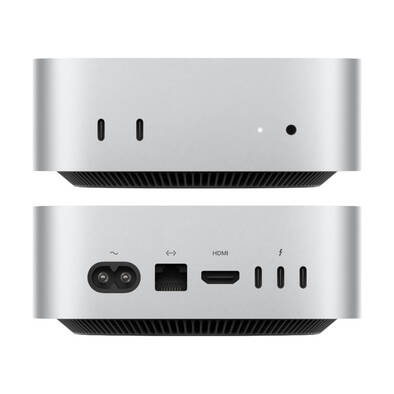 Mac Mini M4 vorne und hinten