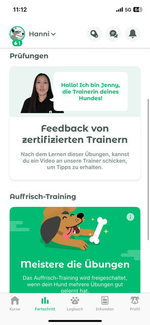 Personalisiertes Hundetraining in der Dogo App (Bild: DQ Solutions) Trainerin in der Dogo App