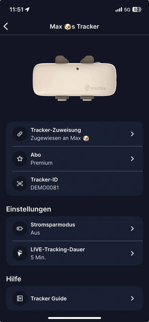 Tracking für Haustiere einrichten (Bild: DQ Solutions) Tractive App für Tierortung