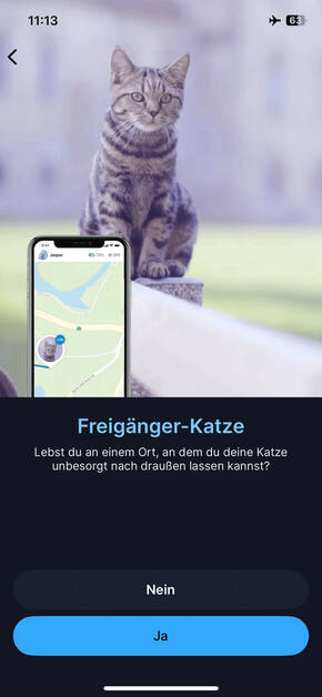 Einrichtung Tractive App für Katzen