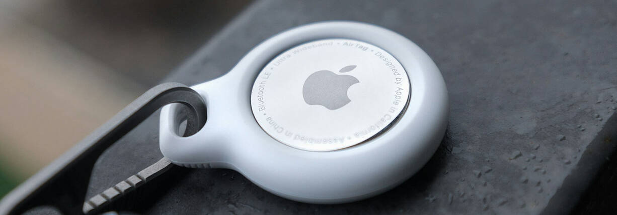 Abbildung eines weissen AirTag