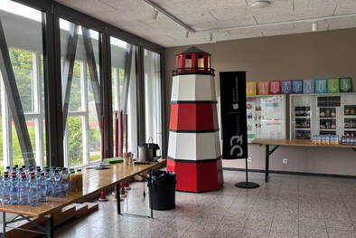 Leuchtturm im Foyer am Lighthouse Visit