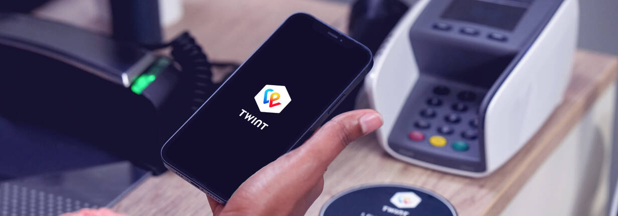 Die TWINT App wird gestartet