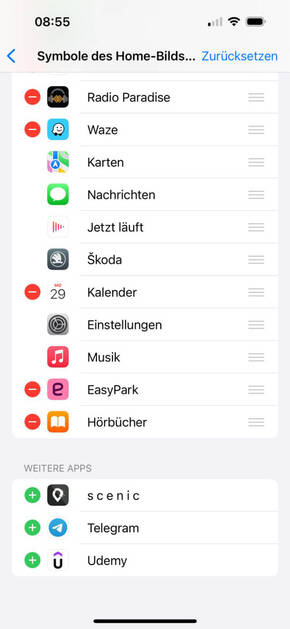 Weitere verfügbare CarPlay Apps