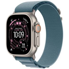 GPS + Cellular, 49 mm, Titanium Nature, Alpine Loop Small Light Blue