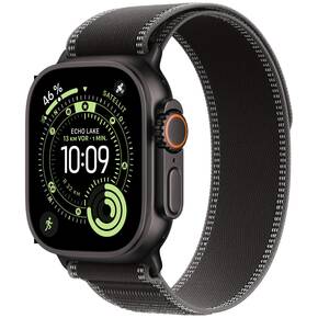 GPS + Cellular, 49 mm, Titanium Black, Trail Loop S/M Black, Black/Charcoal