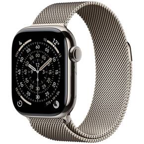GPS + Cellular, 42 mm, Titan Natur, Milanaise Armband Natur
