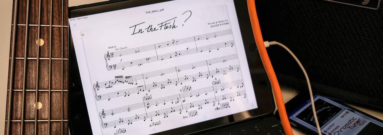 Notenblatt auf dem iPad